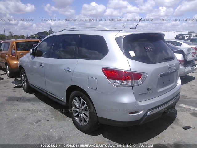 5N1AR2MN6DC634053 - 2013 NISSAN PATHFINDER S/SV/SL/PLATINUM SILVER photo 3