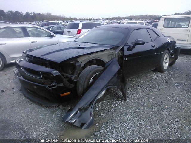 2C3CDYAG8CH133721 - 2012 DODGE CHALLENGER SXT BLACK photo 2