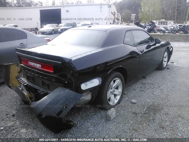 2C3CDYAG8CH133721 - 2012 DODGE CHALLENGER SXT BLACK photo 4