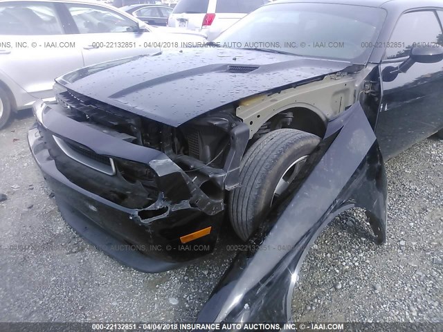 2C3CDYAG8CH133721 - 2012 DODGE CHALLENGER SXT BLACK photo 6