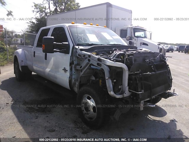 1FT8W3DT7GEB84373 - 2016 FORD F350 4X4 CREWCAB SUPER DUTY WHITE photo 1