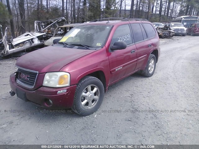 1GKDS13S052131234 - 2005 GMC ENVOY BURGUNDY photo 2