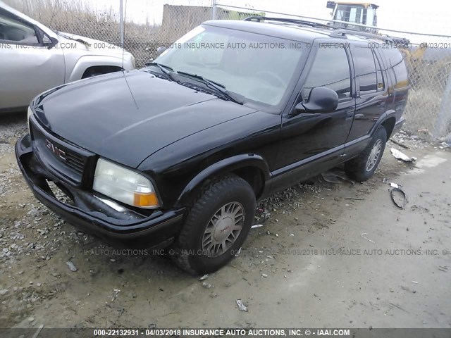 1GKDT13W3W2526588 - 1998 GMC JIMMY BLACK photo 2