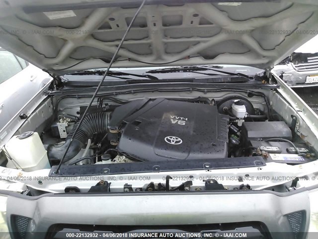 5TEUU42N35Z046192 - 2005 TOYOTA TACOMA ACCESS CAB Күміс фото 10