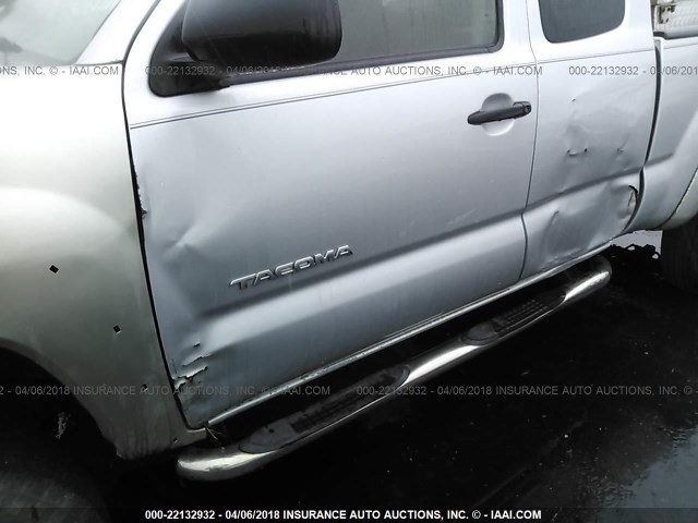 5TEUU42N35Z046192 - 2005 TOYOTA TACOMA ACCESS CAB Күміс фото 6