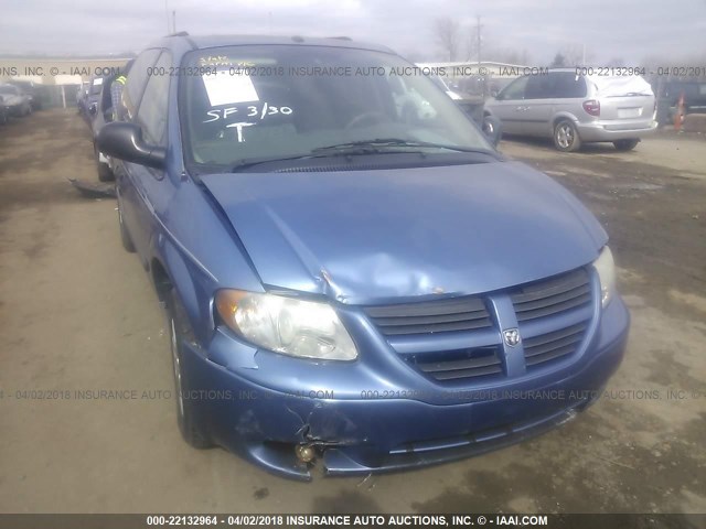 1D4GP24R47B138348 - 2007 DODGE GRAND CARAVAN SE BLUE photo 6