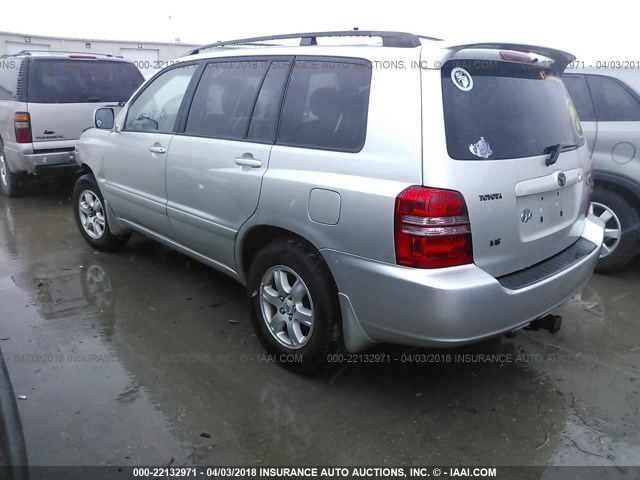 JTEGF21A430085800 - 2003 TOYOTA HIGHLANDER LIMITED SILVER photo 3