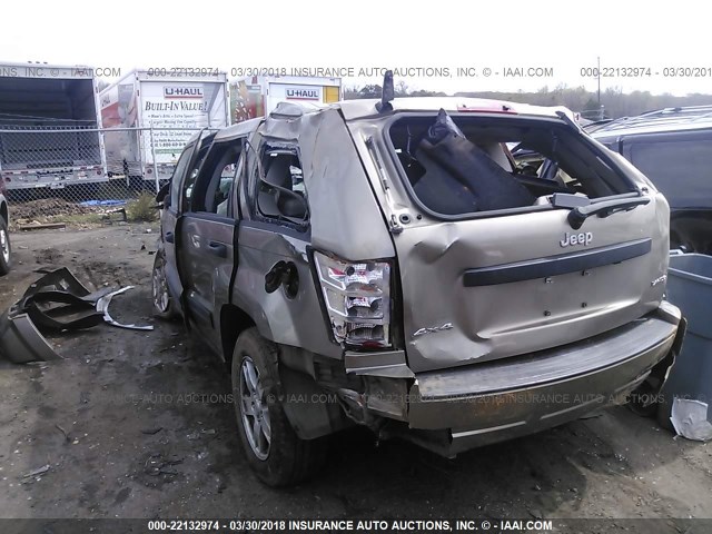 1J4GR48K75C661736 - 2005 JEEP GRAND CHEROKEE LAREDO/COLUMBIA/FREEDOM 金色 照片 3