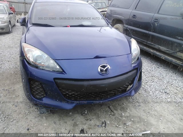 JM1BL1V73C1617502 - 2012 MAZDA 3 I BLUE photo 6