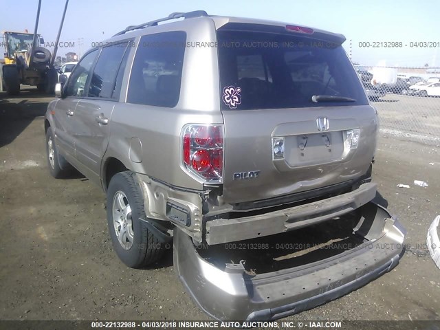 5FNYF28516B048971 - 2006 HONDA PILOT EX GOLD photo 3