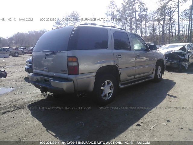 1GKEK63U01J282786 - 2001 GMC DENALI GOLD photo 4