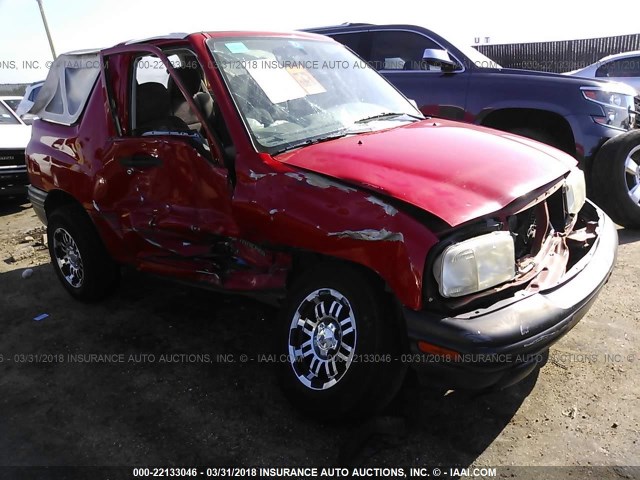 2CNBJ18C8Y6943486 - 2000 CHEVROLET TRACKER RED photo 1