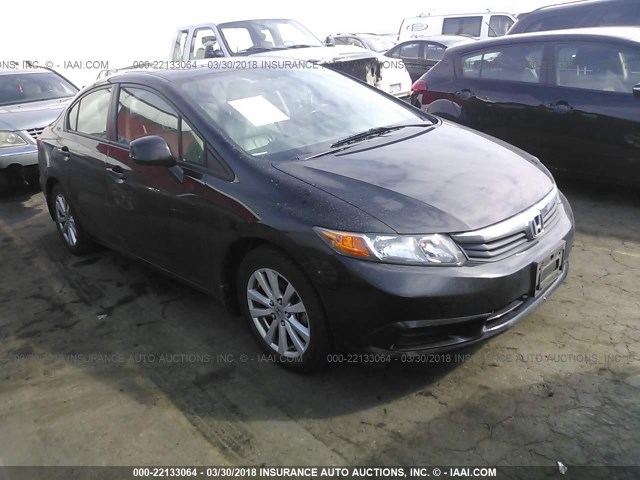 2HGFB2F9XCH510556 - 2012 HONDA CIVIC EXL BLACK photo 1
