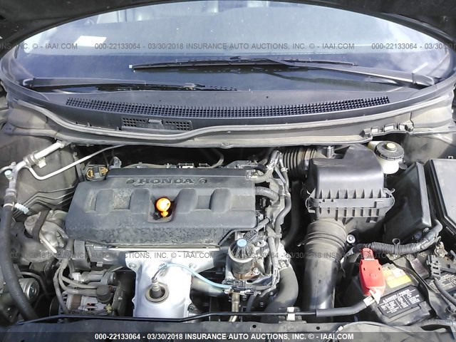 2HGFB2F9XCH510556 - 2012 HONDA CIVIC EXL BLACK photo 10