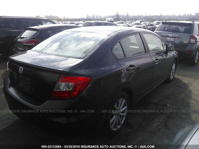 2HGFB2F9XCH510556 - 2012 HONDA CIVIC EXL BLACK photo 4