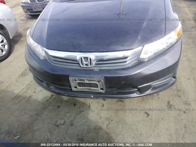 2HGFB2F9XCH510556 - 2012 HONDA CIVIC EXL BLACK photo 6