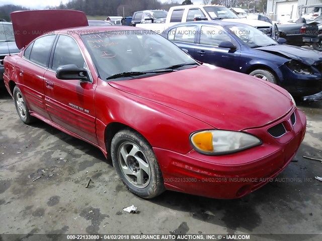 1G2NF52T3YM809896 - 2000 PONTIAC GRAND AM SE1 RED photo 1