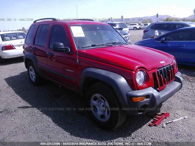 1J4GK48K34W174437 - 2004 JEEP LIBERTY SPORT 红色 照片 1