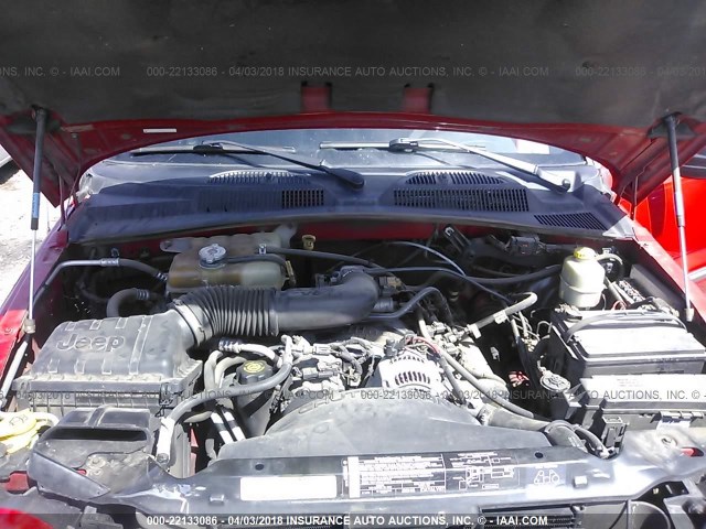 1J4GK48K34W174437 - 2004 JEEP LIBERTY SPORT 红色 照片 10