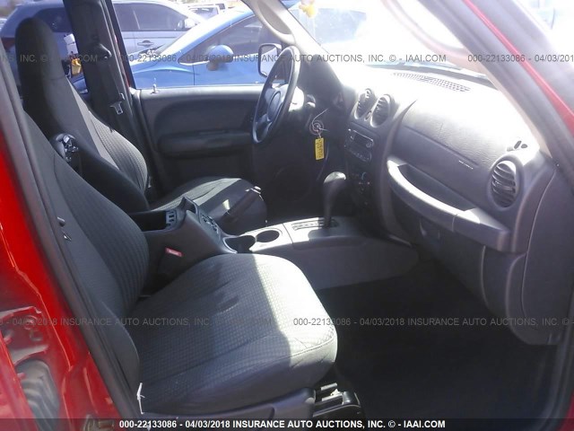 1J4GK48K34W174437 - 2004 JEEP LIBERTY SPORT 红色 照片 5