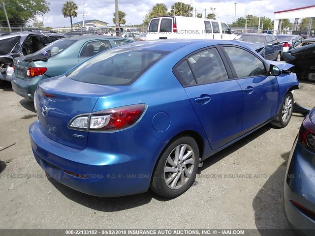 JM1BL1V73C1693768 - 2012 MAZDA 3 I BLUE photo 4