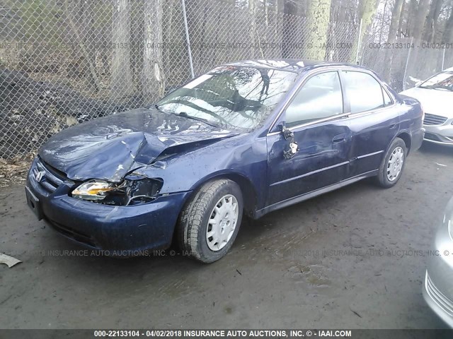 JHMCG66582C003632 - 2002 HONDA ACCORD LX BLUE photo 2