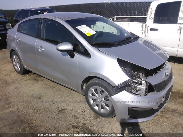 KNADM4A3XG6562756 - 2016 KIA RIO LX SILVER photo 1