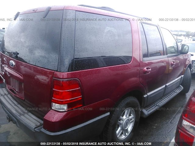 1FMPU16L54LA28208 - 2004 FORD EXPEDITION XLT RED photo 4