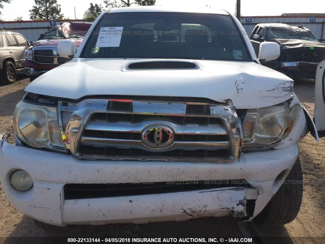 5TEKU72N16Z191547 - 2006 TOYOTA TACOMA DBL CAB PRERUNNER LNG BED WHITE photo 6