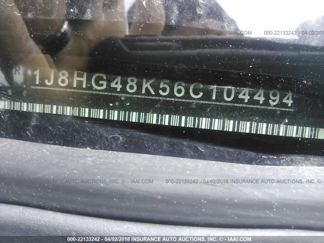 1J8HG48K56C104494 - 2006 JEEP COMMANDER GRAY photo 9