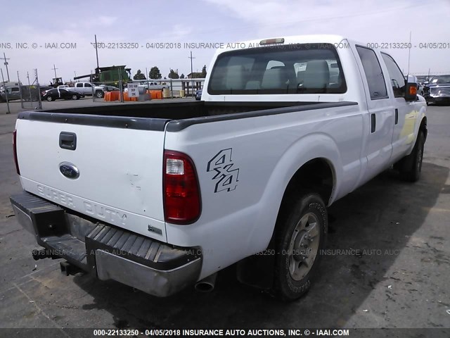 1FT7W2B60BEB22793 - 2011 FORD F250 SUPER DUTY WHITE photo 4