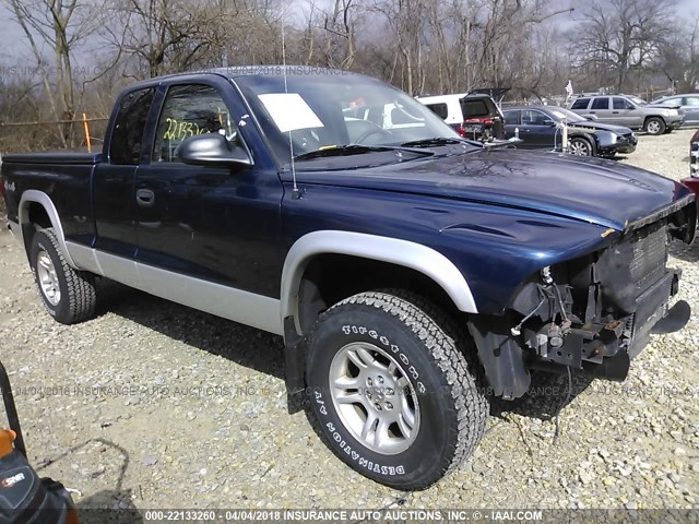 1D7HG42N83S186173 - 2003 DODGE DAKOTA SLT Dark Blue photo 1