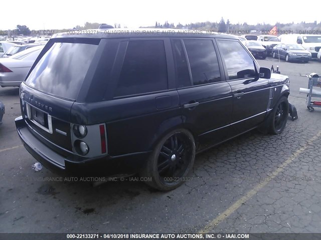 SALMF13446A203067 - 2006 LAND ROVER RANGE ROVER SUPERCHARGED BLACK photo 4