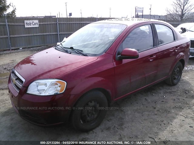 KL1TD5DE0BB152654 - 2011 CHEVROLET AVEO LS/LT 红色 照片 2
