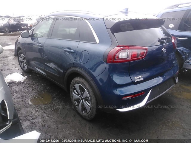 KNDCE3LC7J5120002 - 2018 KIA NIRO TOURING/EX/PREMIUM Dark Blue photo 3