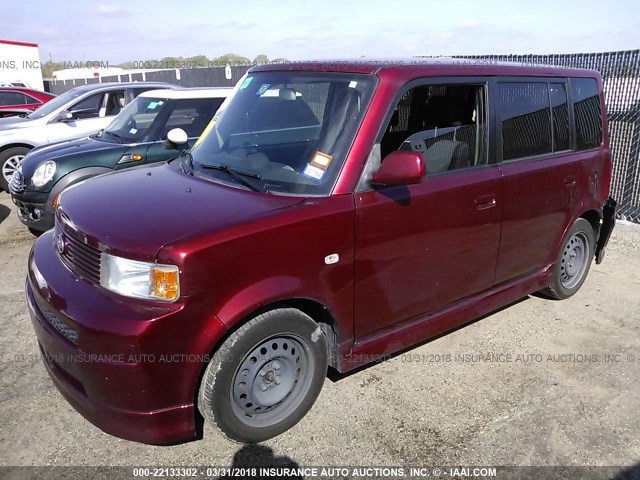 JTLKT324664065992 - 2006 TOYOTA SCION XB MAROON photo 2