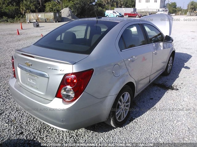 1G1JC5SH8E4193325 - 2014 CHEVROLET SONIC LT SILVER photo 4