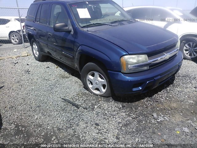 1GNDS13S922492301 - 2002 CHEVROLET TRAILBLAZER  Dark Blue photo 1