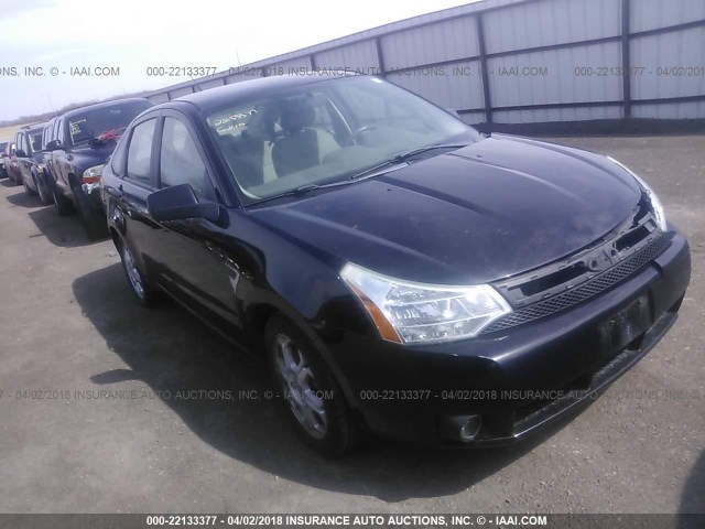 1FAHP35N28W249242 - 2008 FORD FOCUS SE/SEL/SES BLACK photo 1