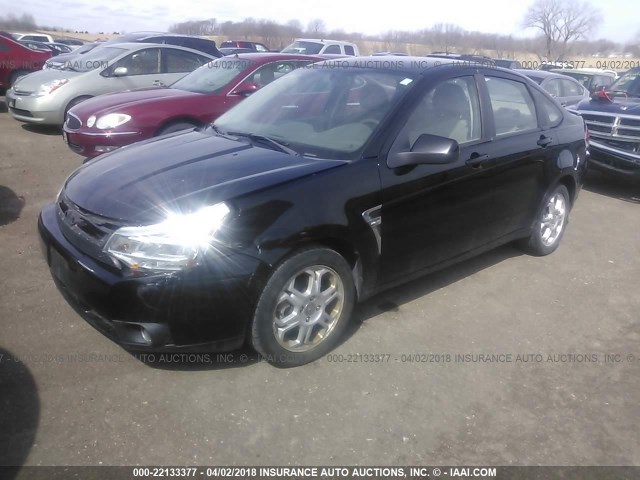 1FAHP35N28W249242 - 2008 FORD FOCUS SE/SEL/SES BLACK photo 2