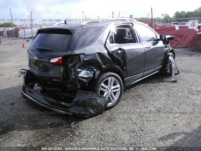 2GNAXNEX3J6228593 - 2018 CHEVROLET EQUINOX PREMIER GRAY photo 4