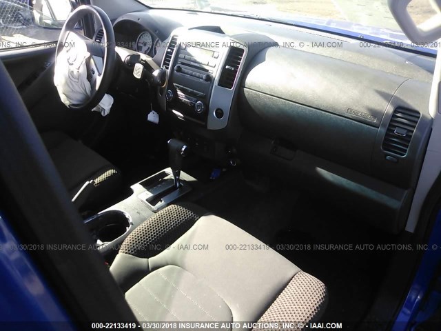 1N6AD0EV8CC471570 - 2012 NISSAN FRONTIER S/SV/SL/PRO-4X BLUE photo 5