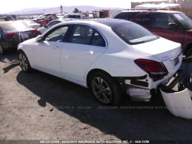 55SWF4KB3FU003868 - 2015 MERCEDES-BENZ C 300 4MATIC WHITE photo 3