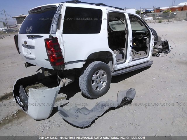 1GNSKBE02BR120198 - 2011 CHEVROLET TAHOE K1500 LT WHITE photo 4