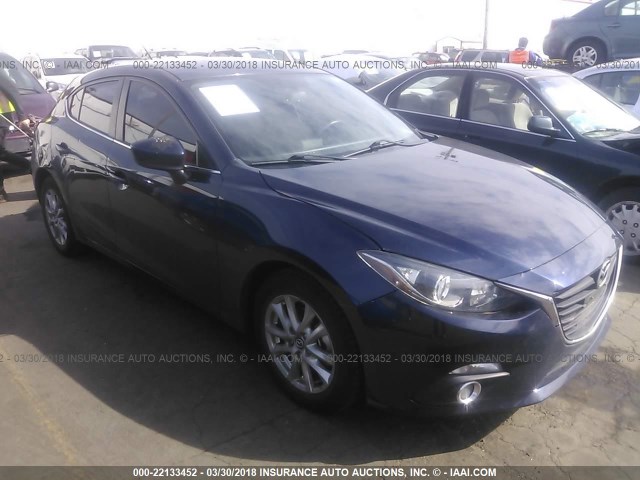 JM1BM1L70E1163809 - 2014 MAZDA 3 TOURING Dark Blue photo 1