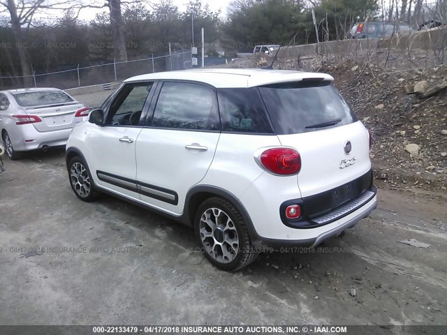 ZFBCFADH3EZ008536 - 2014 FIAT 500L TREKKING WHITE photo 3