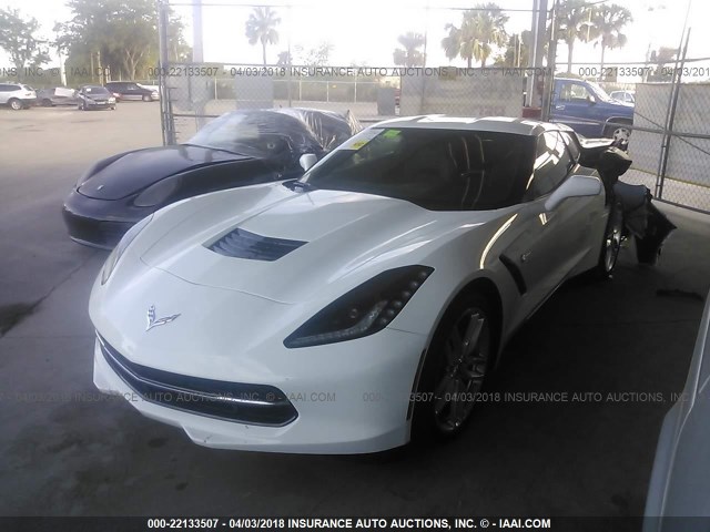 1G1YB2D76J5105882 - 2018 CHEVROLET CORVETTE STINGRAY/1LT WHITE photo 2