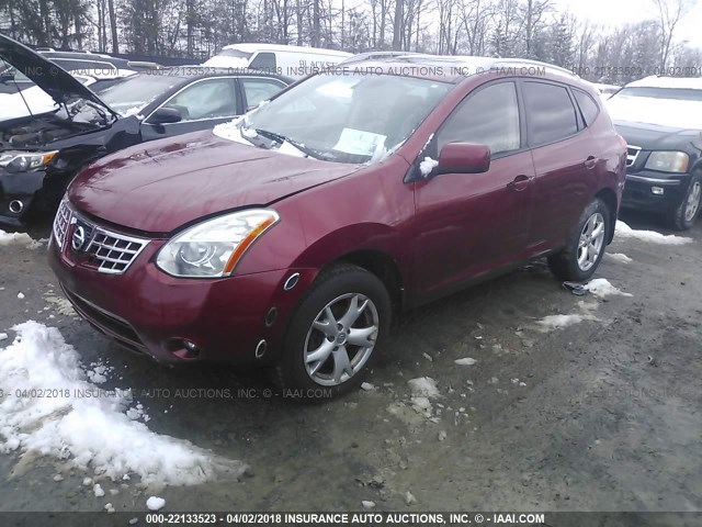 JN8AS58VX9W177763 - 2009 NISSAN ROGUE S/SL RED photo 2