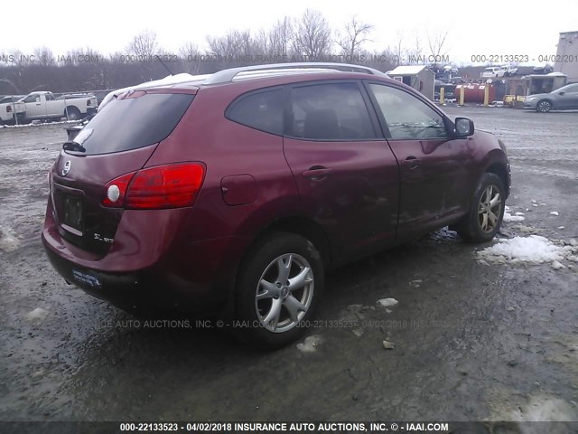 JN8AS58VX9W177763 - 2009 NISSAN ROGUE S/SL RED photo 4