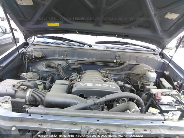 5TBET34186S546836 - 2006 TOYOTA TUNDRA DOUBLE CAB SR5 BLUE photo 10